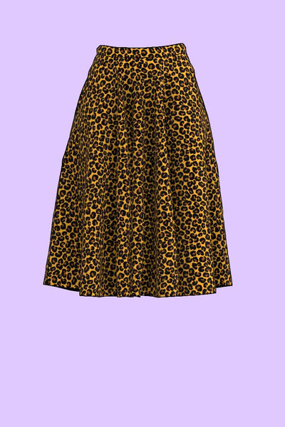 leopard mönstrad kjolad kjol med fickor från Esther & Inez
